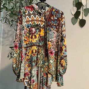 Cha Cha Vente Multicolor Floral Tunic
